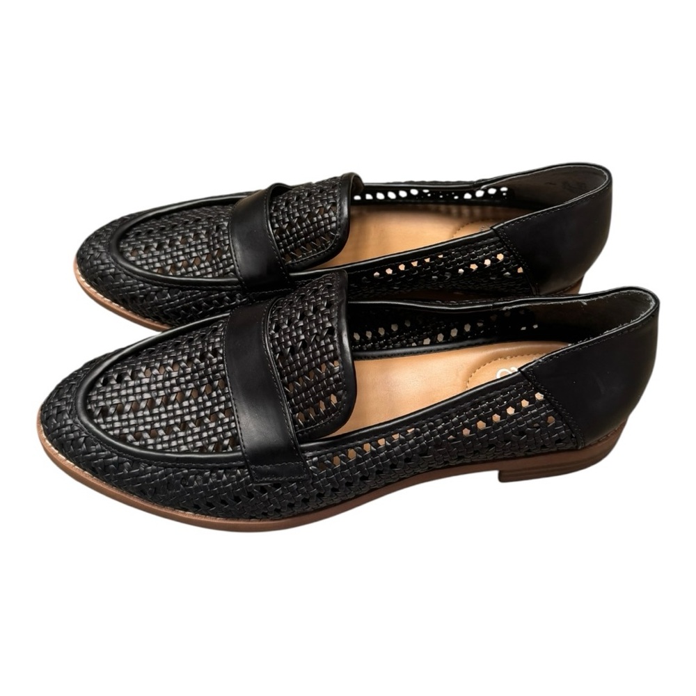 Franco Sarto Halton Penny Loafers Black Woven Loafers Size 8.5 - Picture 4 of 6